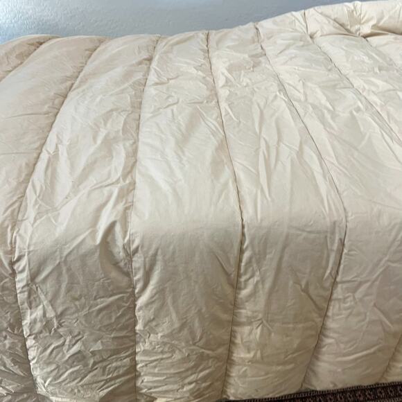 Seventh Heaven USA Duvet Insert Down Full Queen Tan 100% Cotton Channel Stitch - Picture 2 of 14